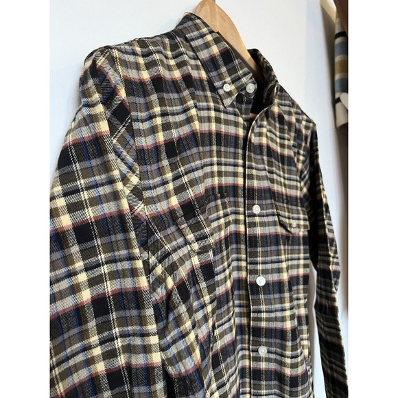 NWT Everlane Mens Brown Plaid Button Up Shirt Size Medium - Picture 6 of 12